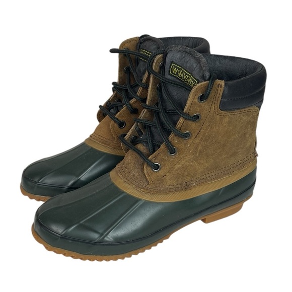 B1 Mens Woodstock Steel Shank Rubber Sole Preppy Rain Boots 9 - Picture 1 of 6